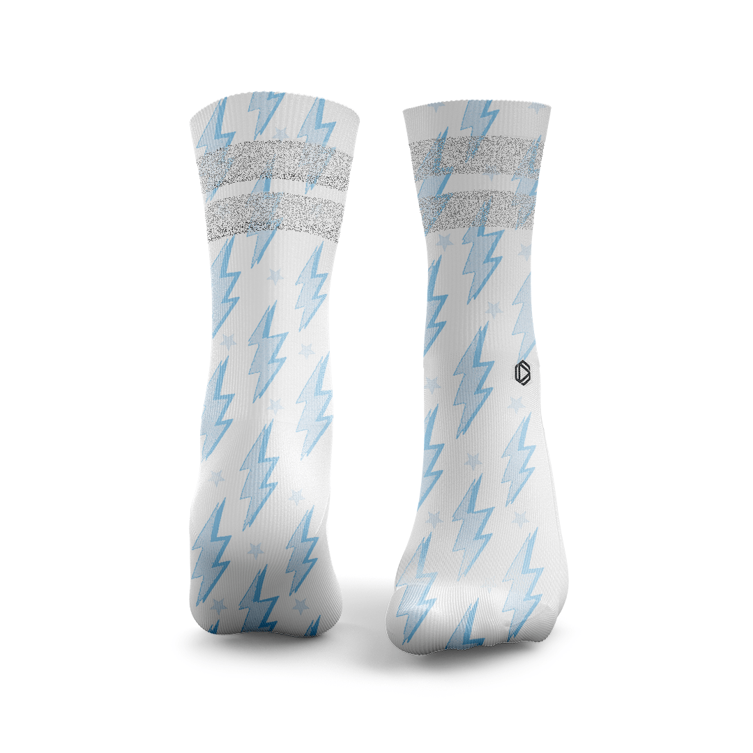 Lightning Bolts Glitter Socks