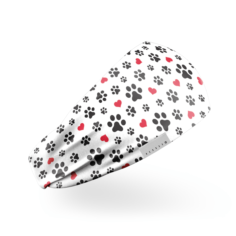 Paw Print Hearts Headband
