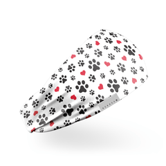 Paw Print Hearts Headband