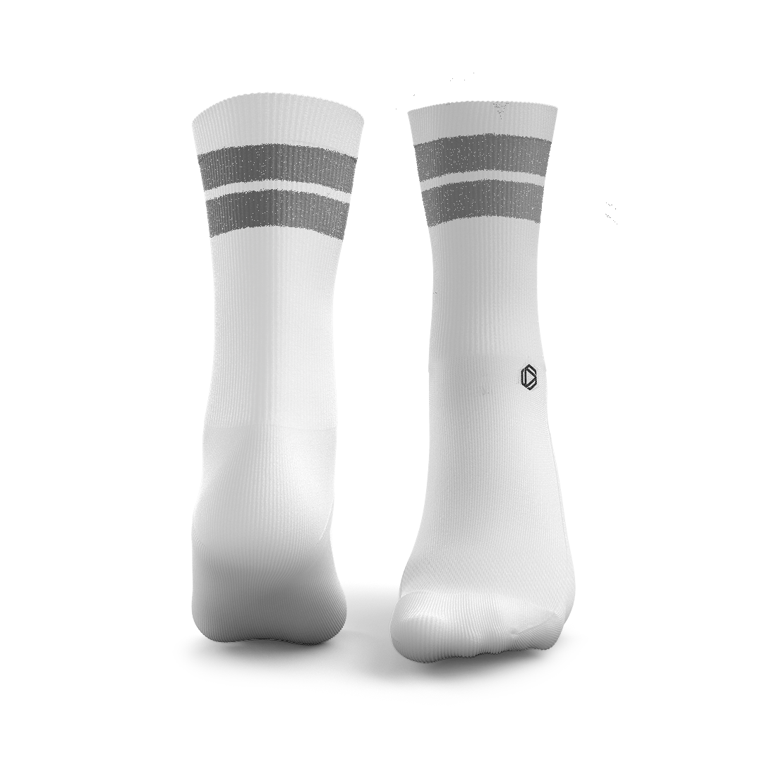 New White Reflective 2Stripe